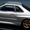 Inno64 Nissan Skyline GT-R (R34) V-Spec II Silver 1/64 Diecast Model Araç