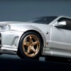 Inno64 Nissan Skyline GT-R (R34) V-Spec II Silver 1/64 Diecast Model Araç