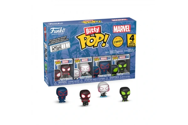Funko Bitty POP: Marvel - Spiderman - Miles Morales 4lü Paket Chase