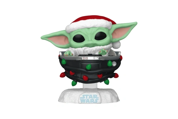 Funko POP Star Wars Holiday Grogu with Santa Hat in Pram
