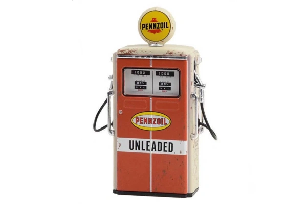 Greenlight 1:18 Vintage Gas Pumps Pennzoil Series 14