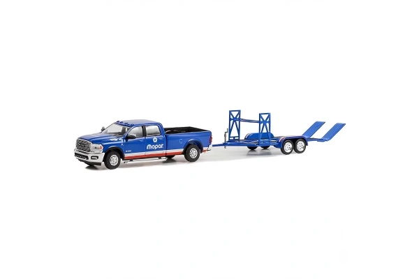 Greenlight 1:64 2020 Ram 2500 Laramie Tandem Car Trailer