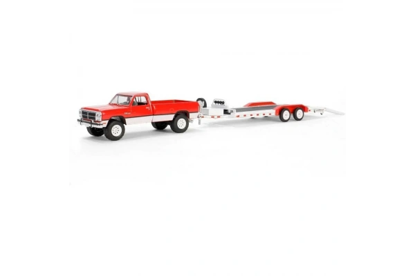 Greenlight 1/64 Hitch & Tow Series 31 - 1991 Dodge Ram Power Ram 250 with Heavy Duty Car Hauler