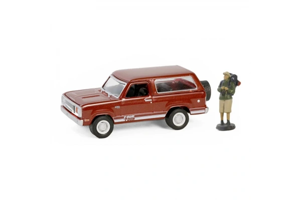 Greenlight 1/64 The Hobby Shop Series 16- 1978 Plymouth Trail Duster wiht Backpacker Figure
