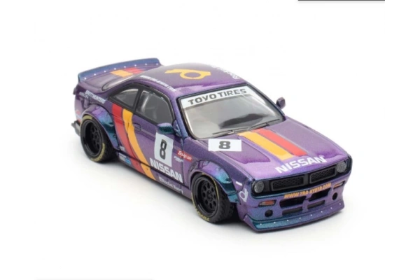 Inno64 Nissan Silvia S14 Rocket Bunny Boss Magic Purple 1/64 Diecast Model Araba