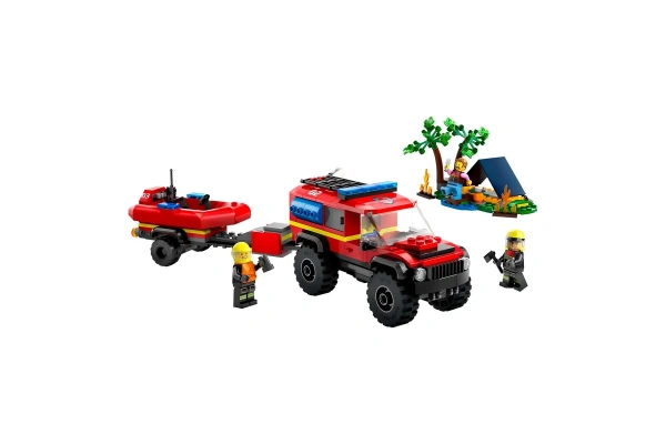 LEGO City 4x4 Kurtarma Botlu İtfaiye Kamyonu 60412