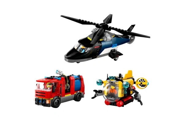 LEGO City Helikopter, İtfaiye Kamyonu ve Denizaltı Karışımı 60462