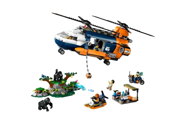 LEGO City Orman Kaşifinin Helikopteri Kamp Yerinde 60437