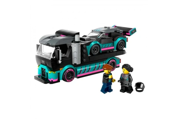 LEGO City Yarış Arabası ve Araba Taşıyıcı Kamyon 60406