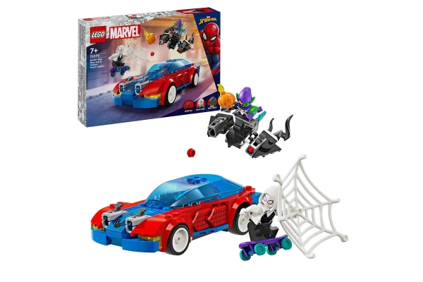 LEGO Super Heroes Örümcek Adam Yarış Arabası ve Venom Green Goblin 76279