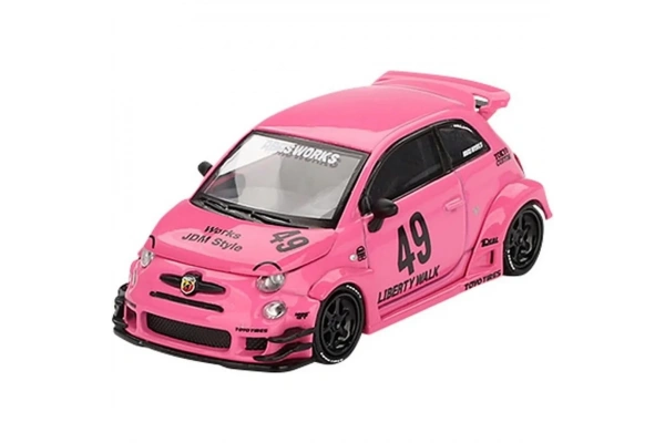 Mini GT 1/64 ABARTH 595 LB-WORKS x Abas Works Pink