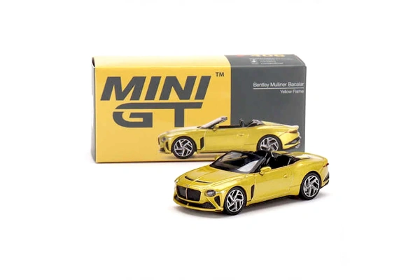 Mini GT 1:64 Bentley Mulliner Bacalar Yellow Flame