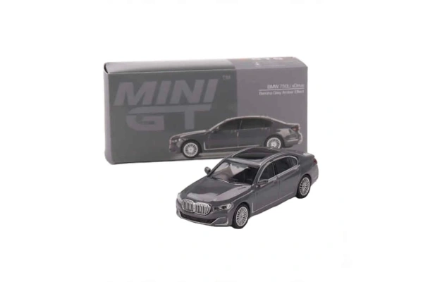 Mini GT 1:64 BMW 750Li xDrive Bernina Grey Amber Effect