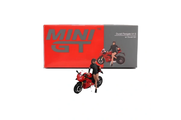 Mini GT 1/64 Ducati Panigale V4 S w/ Ducati Girl MGT00682