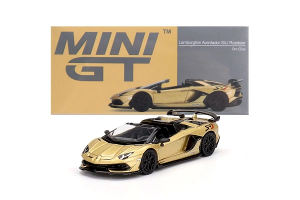 Mini GT 1:64 Lamborghini Aventador SVJ Roadster Oro Elios
