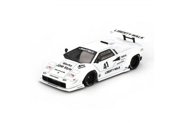 Mini GT 1/64 Lamborghini Countach LB-WORKS White 2024 Tokyo Auto Salon - Blister Paket