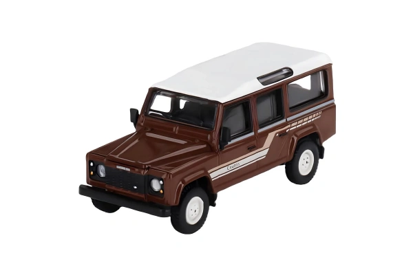 Mini GT 1/64 Land Rover Defender 110 1985 County Station Wagon Russet Brown
