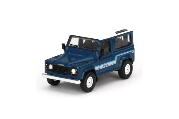 Mini GT 1:64 Land Rover Defender 90 County Wagon Stratos Blue