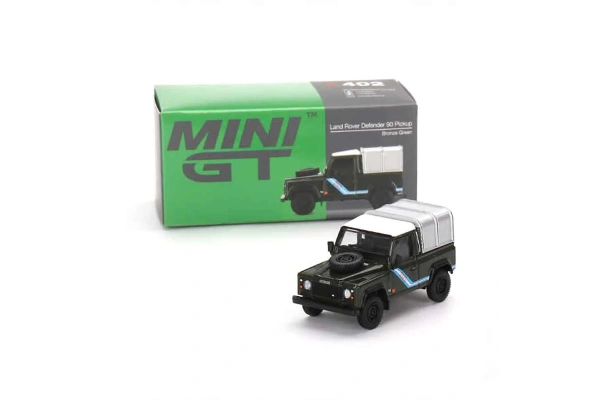 Mini GT 1:64 Land Rover Defender 90 Pickup Bronze Green