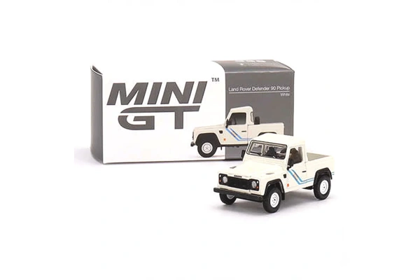 Mini GT 1:64 Land Rover Defender 90 Pickup White