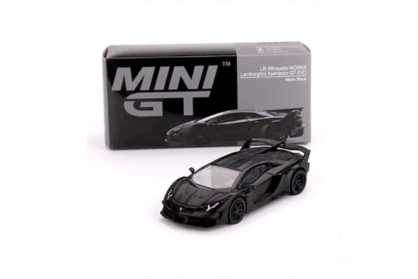 Mini GT 1:64 LB-Silhouette WORKS Lamborghini Aventador GT EVO MatteBlack
