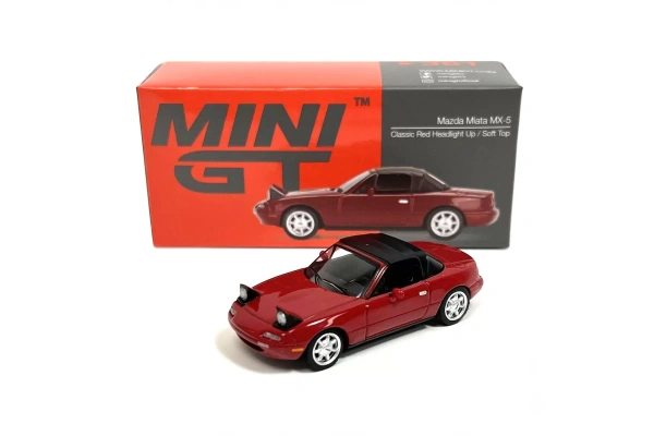 Mini GT 1:64 Mazda Miata MX5 Headlight Up Soft Top Classic Red