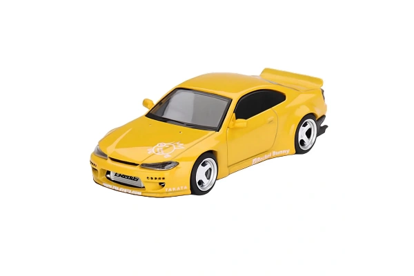 Mini GT 1/64 Nissan Silvia (S15) Rocket Bunny Bronze Yellow MGT00643