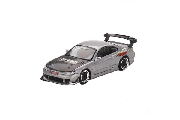 Mini GT 1:64 Nissan Silvia Top Secret Silver