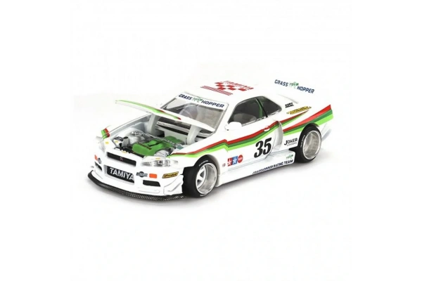 Mini GT 1/64 Nissan Skyline GT-R (R34) TAMIYA x KAIDO HOUSE The GRASSHOPPER V1
