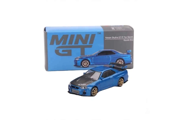 Mini GT 1:64 Nissan Skyline GT-R Top Secret Bayside Blue