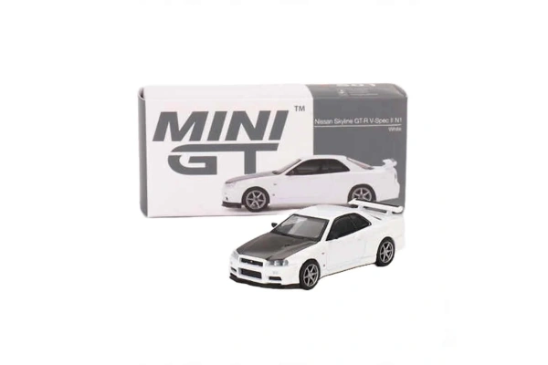 Mini GT 1:64 Nissan Skyline GT-R V-Spec II N1 White