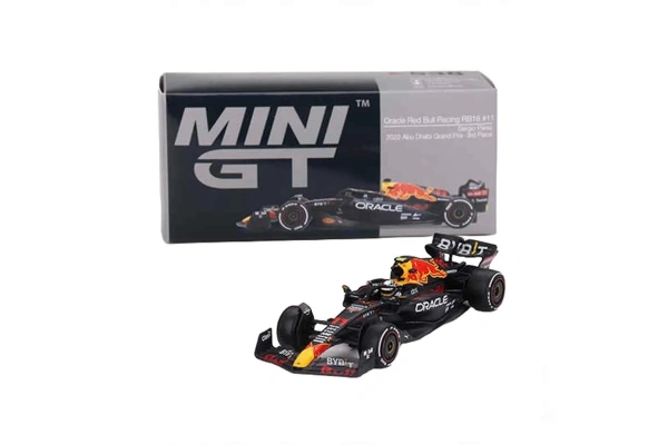 Mini GT 1:64 Oracle Red Bull Racing RB18 #11 Sergio Perez 2022 Abu Dhabi Grand Prix 3rd Place