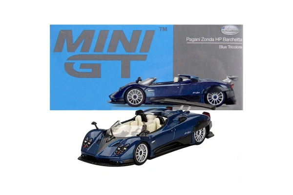 Mini GT 1:64 Pagani Zonda HP Barchetta Blue Tricolore