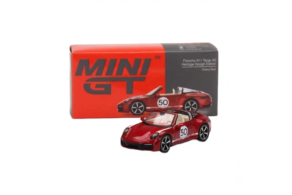 Mini GT 1:64 Porsche 911 Targa 4S Heritage Design Edition Cherry Red