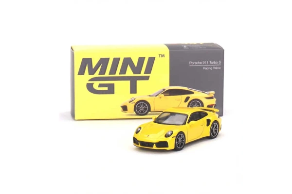 Mini GT 1:64 Porsche 911 Turbo S Racing Yellow