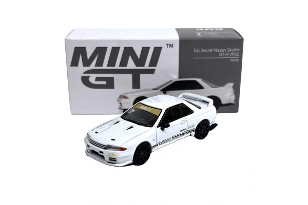Mini GT 1:64 Top Secret Nissan Skyline GT-R VR32 White