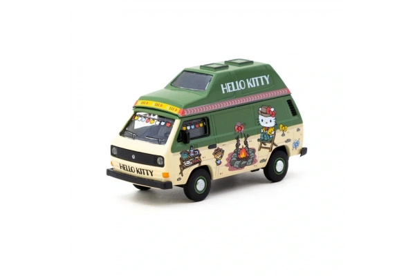 Schuco x Tarmac Works 1/64 Volkswagen T3 Van Hello Kitty Camping