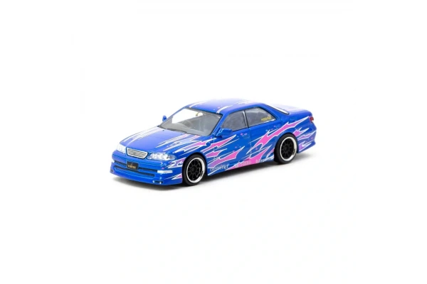 Tarmac Works 1/64 VERTEX Toyota Mark II JZX100 Blue Metallic