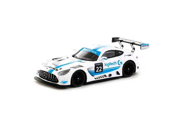 Tarmac Works 1:64 X Logitech Mercedes AMG GT3 Logitech G Race with Plastic Truck Packaging