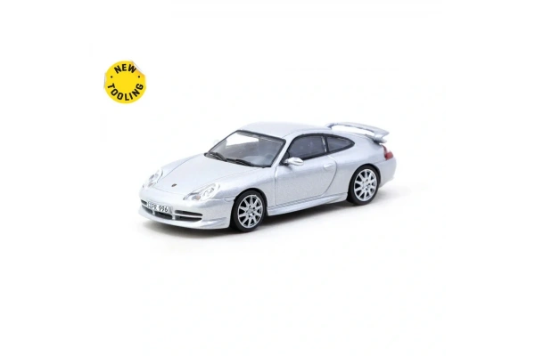 Tarmac Works X iXO Models 1/64 Porsche 911 GT3 (type 996) Silver
