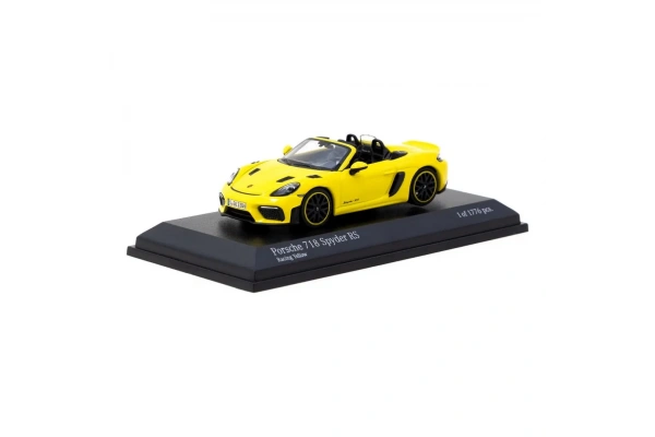 Tarmac Works x Minichamps 1/64 Porsche 718 Spyder RS Racing Yellow