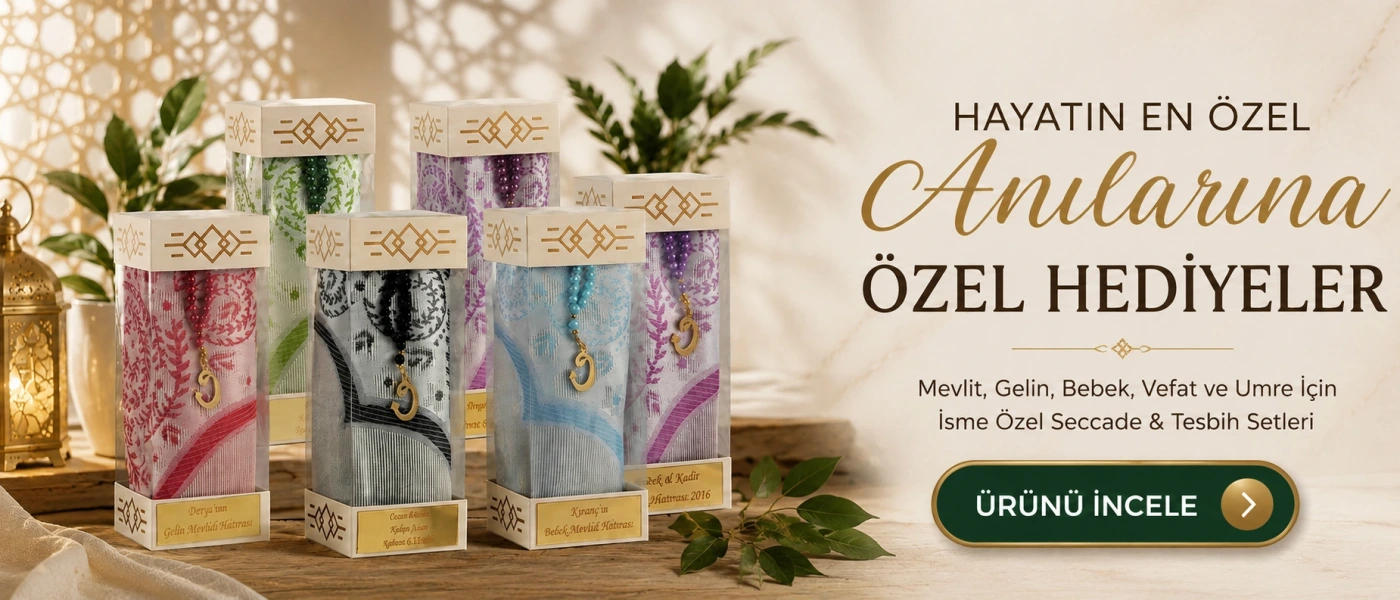 DİKEY ASETAT KUTULU SECCADE