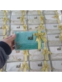 Asetat Kutuda Kadife Kumaş Kaplı Çanta İçerisinde İnci Tesbihli Su Yeşili Renkli Kadife Yasin Kitabı Seti