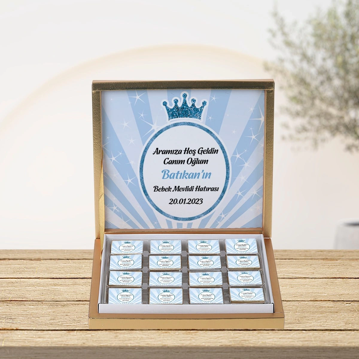 Mavi Taç Çikolata Kutusu 48li