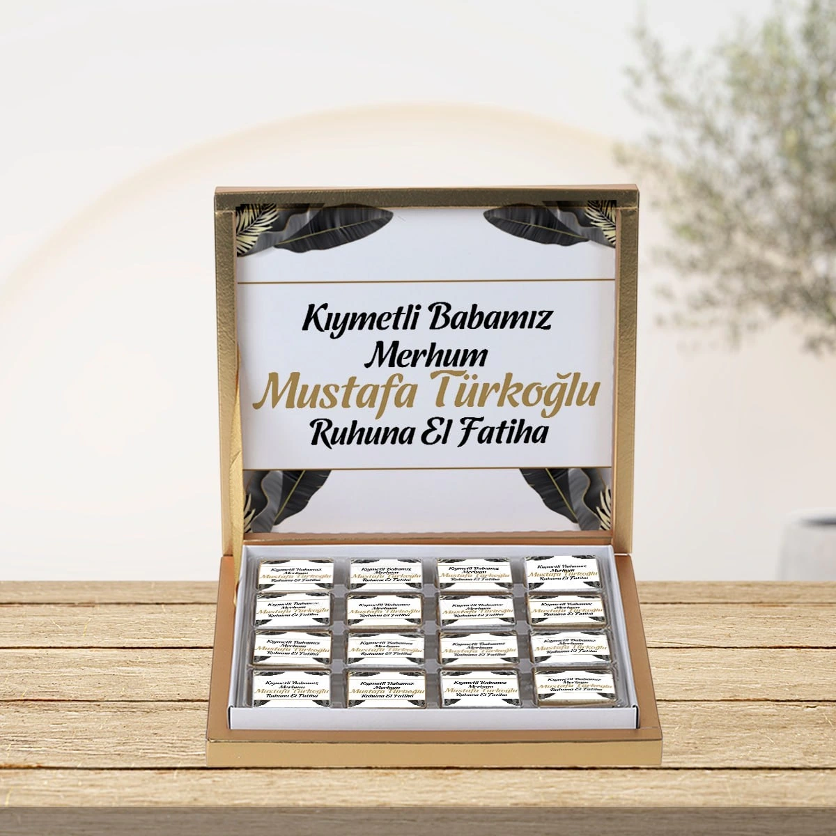 Siyah Zerafet Çikolata Kutusu 48li