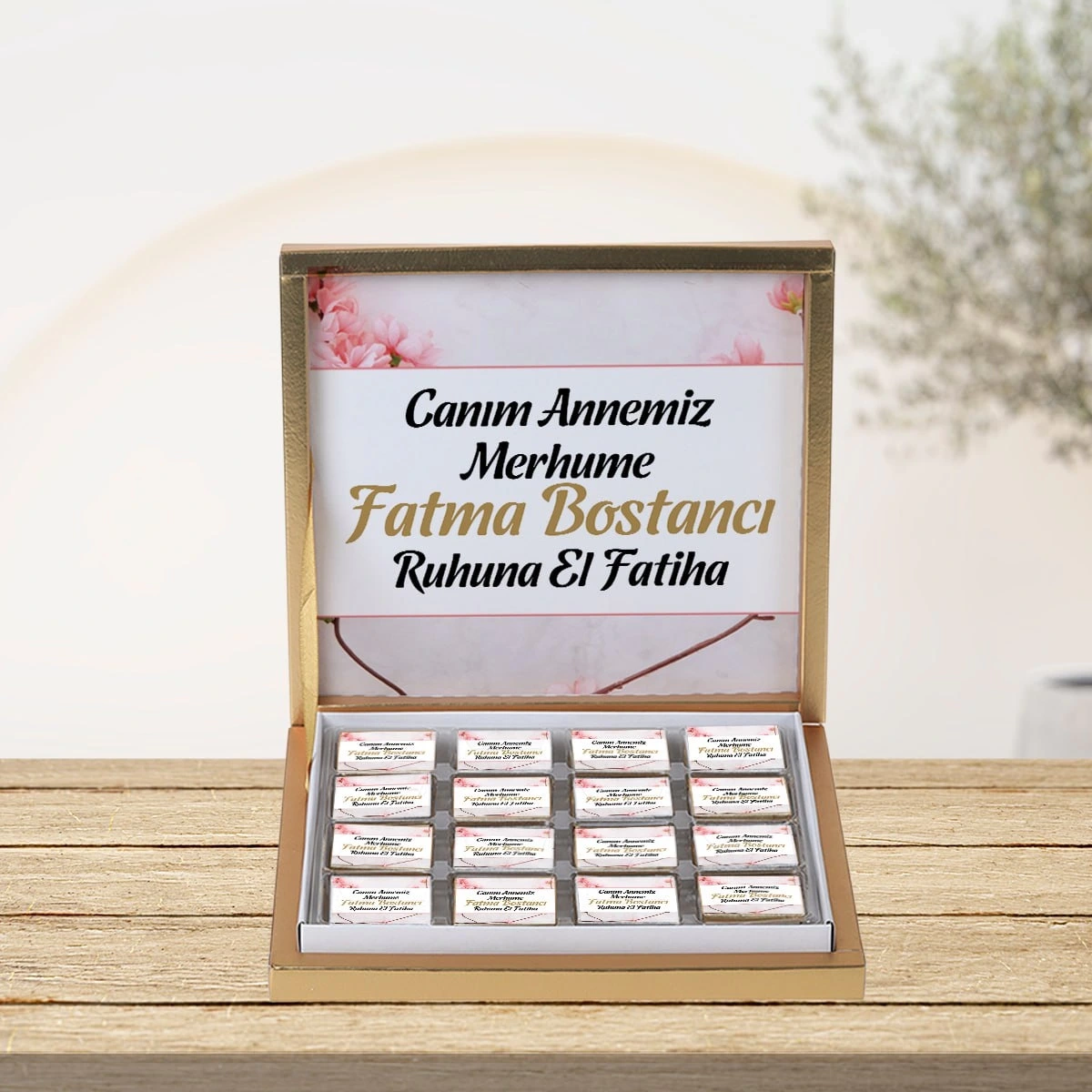 Pembe Zerafet Çikolata Kutusu 48li