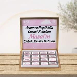 Pembe Balon Çikolata Kutusu 48li