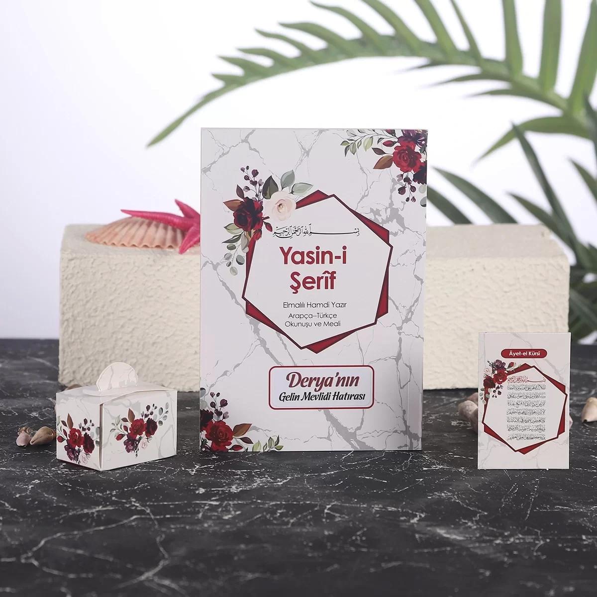Altıgen Kırmızı Yasin + Lokumluk + Magnet