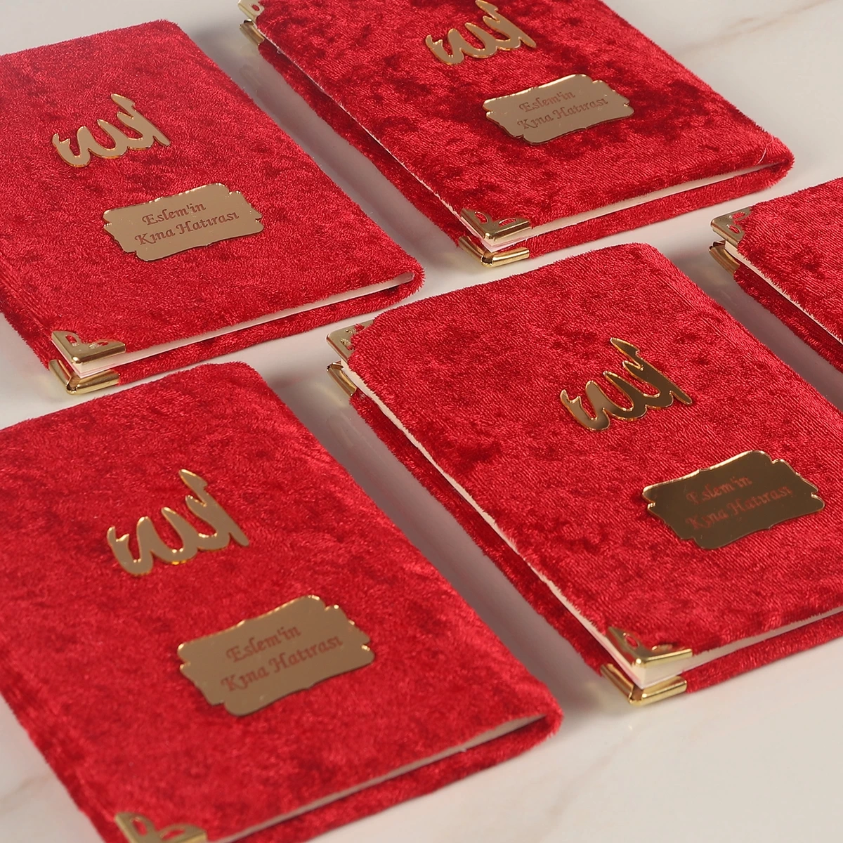 64 Sayfa Bordo Kese ve İnci Tesbihli Kadife Yasin