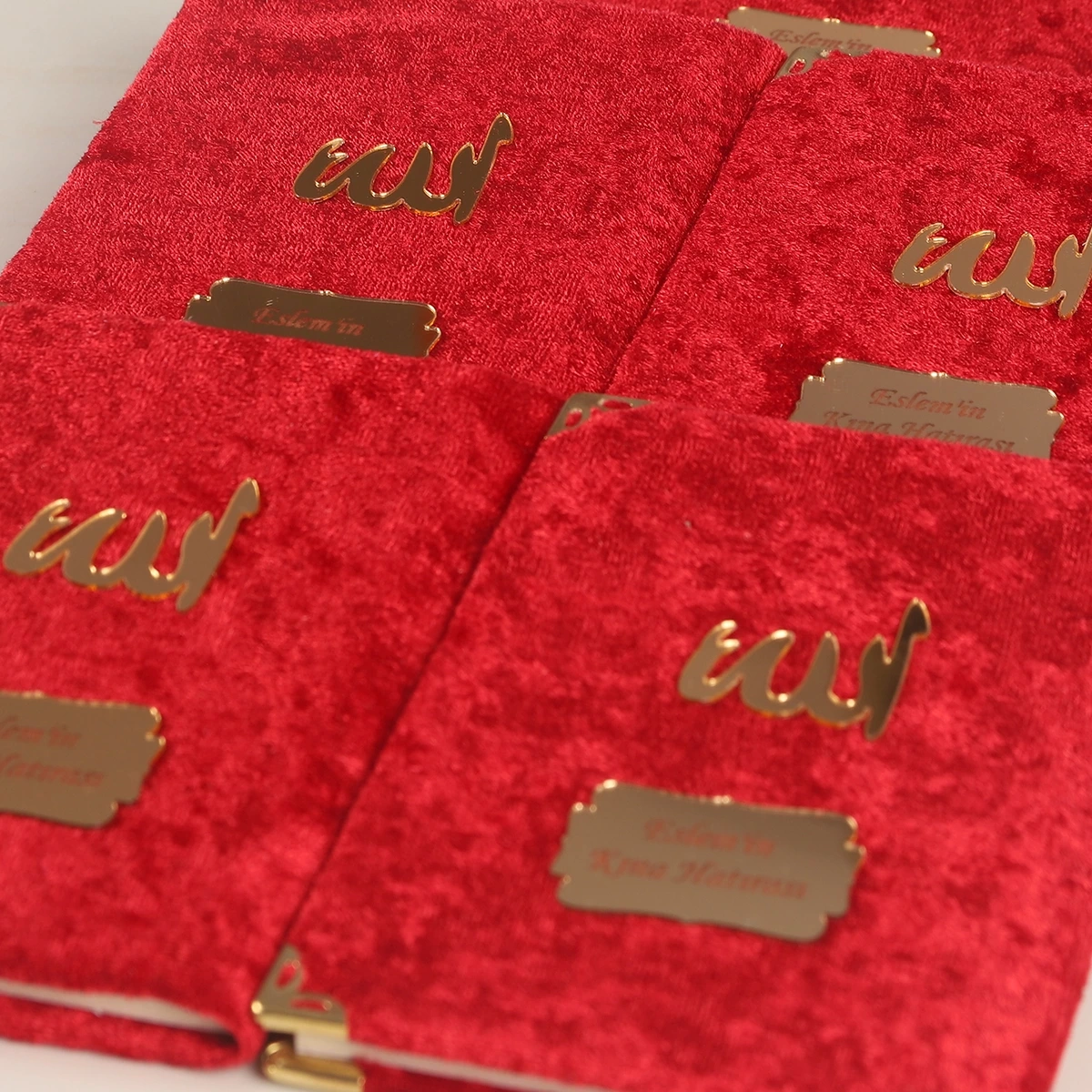 64 Sayfa Bordo Kese ve İnci Tesbihli Kadife Yasin